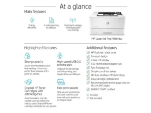 HP LaserJet Pro M404dw Wireless Monochrome Laser Printer 6 5735279070 1
