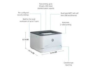 HP LaserJet Pro 3001dw Wireless Monochrome Laser Printer 3 5735292566 1